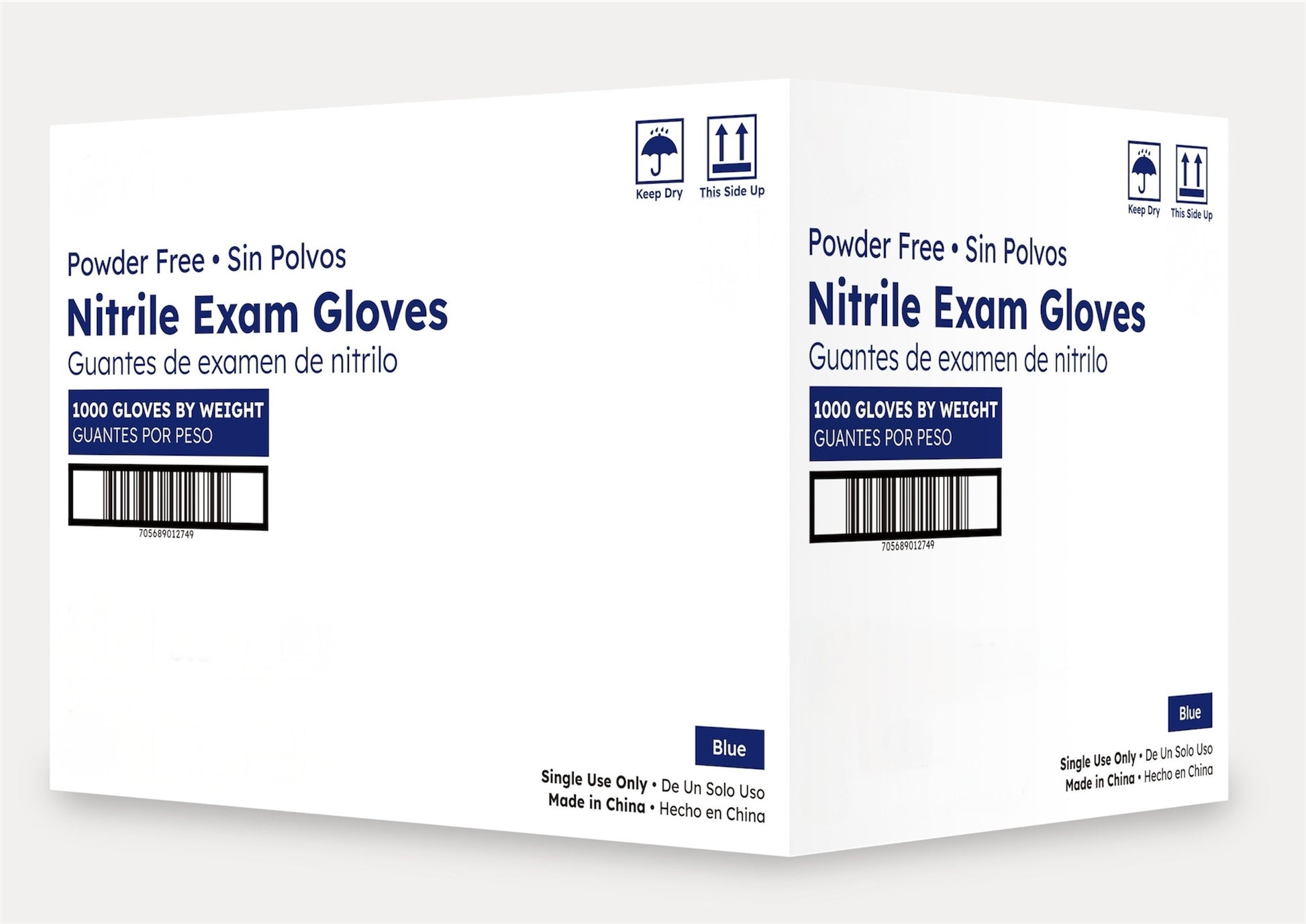 Case of 1000 Violet Blue Nitrile Exam Gloves 3.5 Mil, Powder-Free, Latex-Free, Medical Grade Protection, Ambidextrous, Comfortable Fit