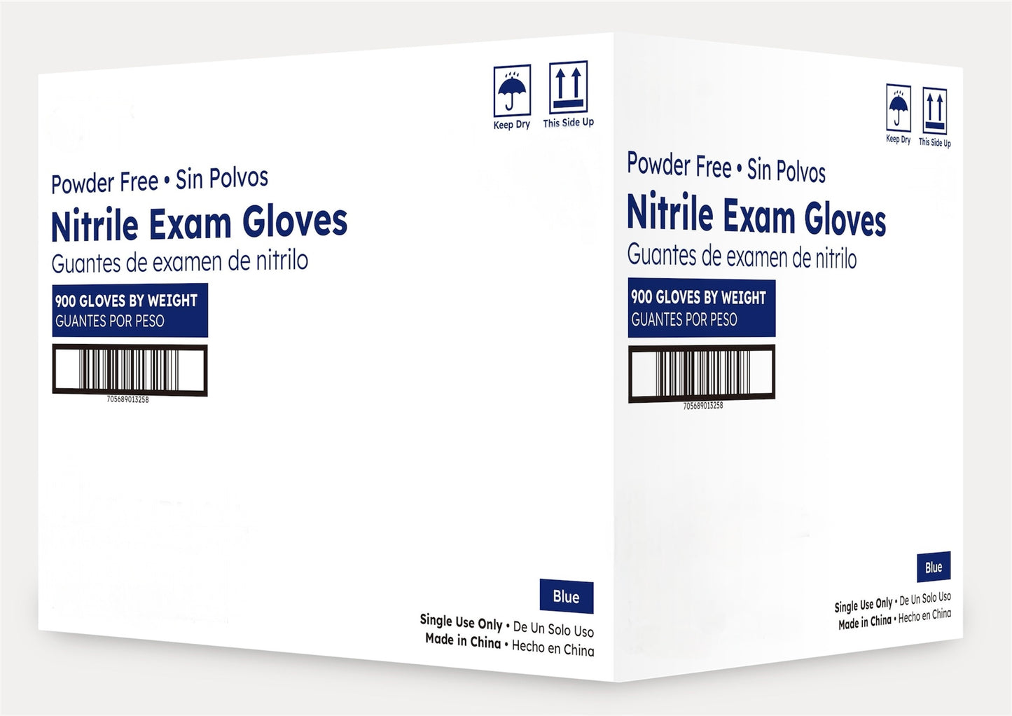 Case of 1000 Dark Blue Nitrile Exam Gloves 4 Mil - Powder-Free, Latex-Free, Disposable Medical Gloves for Healthcare and Industrial Use