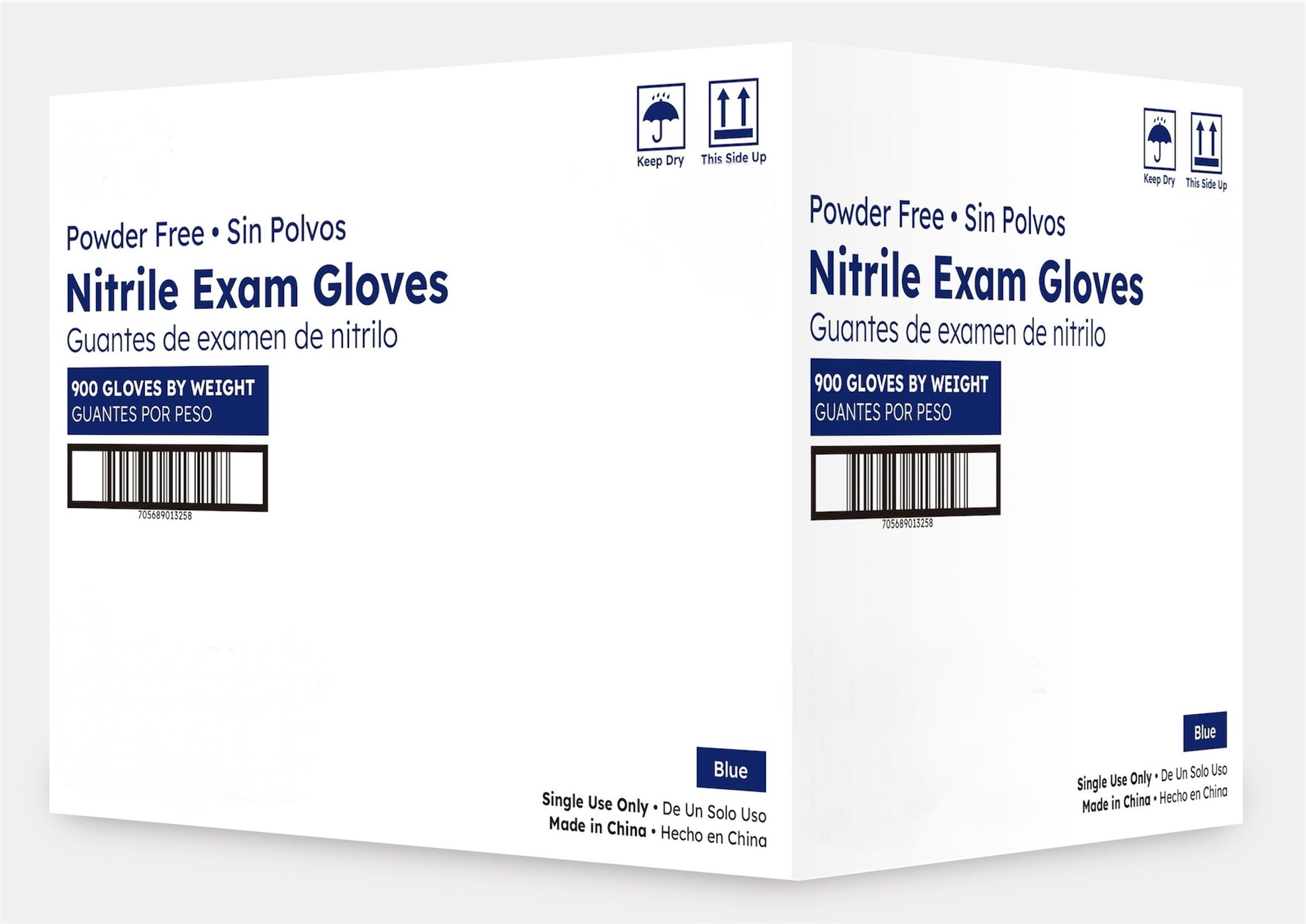 Case of 1000 Dark Blue Nitrile Exam Gloves 4 Mil - Powder-Free, Latex-Free, Disposable Medical Gloves for Healthcare and Industrial Use
