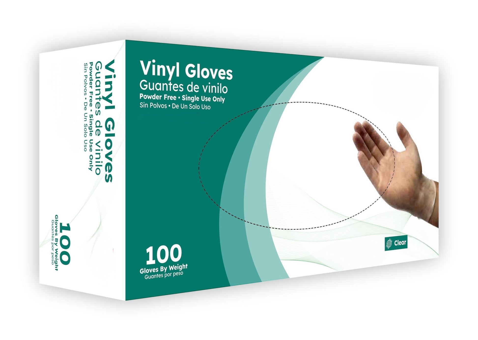 Clear Vinyl Powder-Free 3 Mil Gloves - Latex-free disposable gloves for sensitive skin, providing comfort and protection.