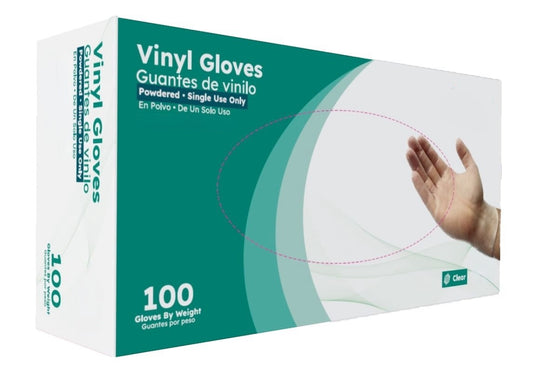 Clear Vinyl Powdered 3 Mil Gloves for Light Duty and Non-Medical Use
