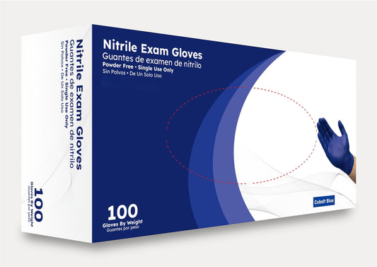 Cobalt Blue Nitrile Exam 5 Mil Gloves – Powder-Free & Latex-Free for Medical & Industrial Use