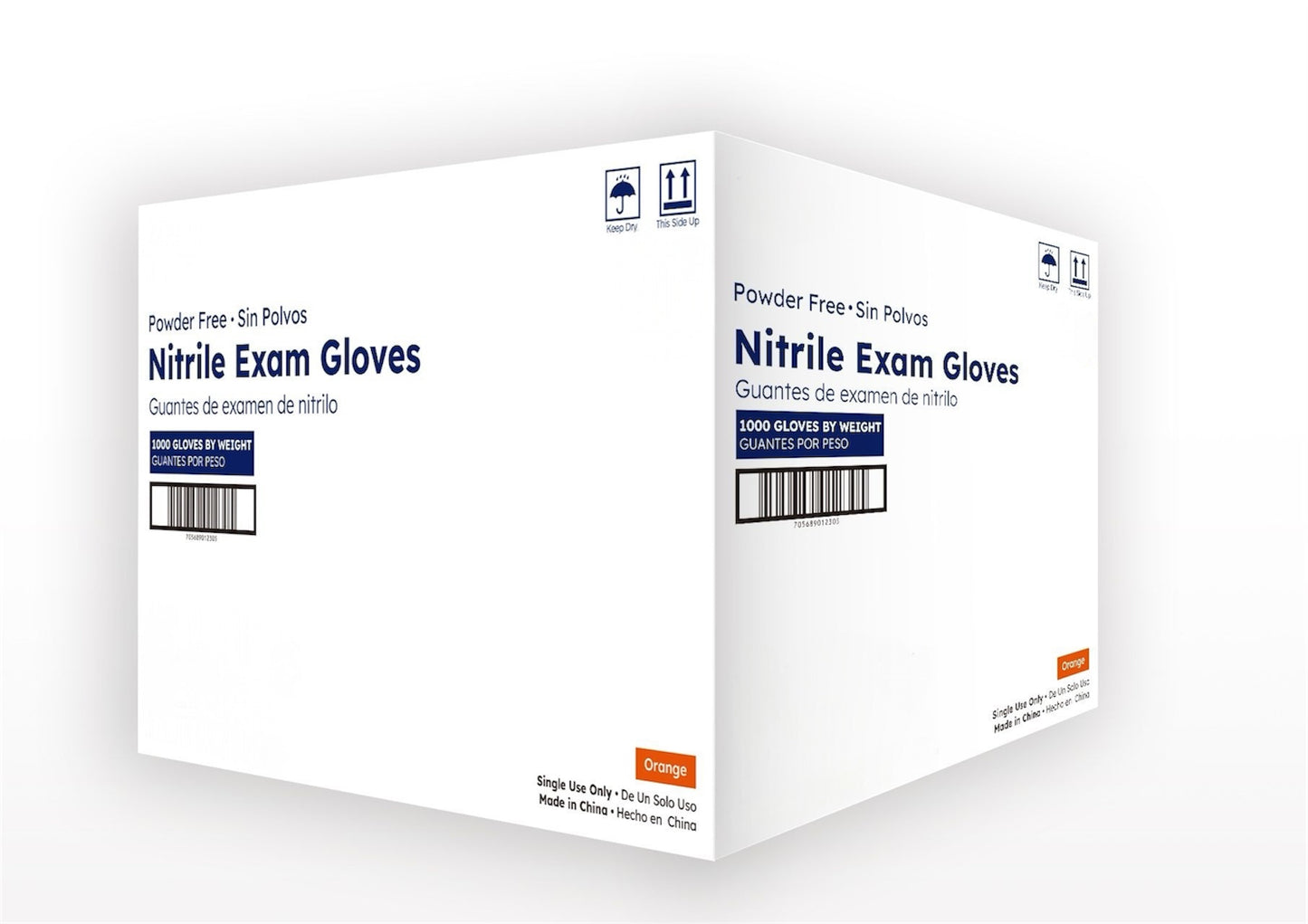 Case of 1000 Orange Nitrile Chemo Exam Gloves 6 Mil – Durable, Latex-Free, Powder-Free, Ideal for Medical, Lab, and Industrial Use