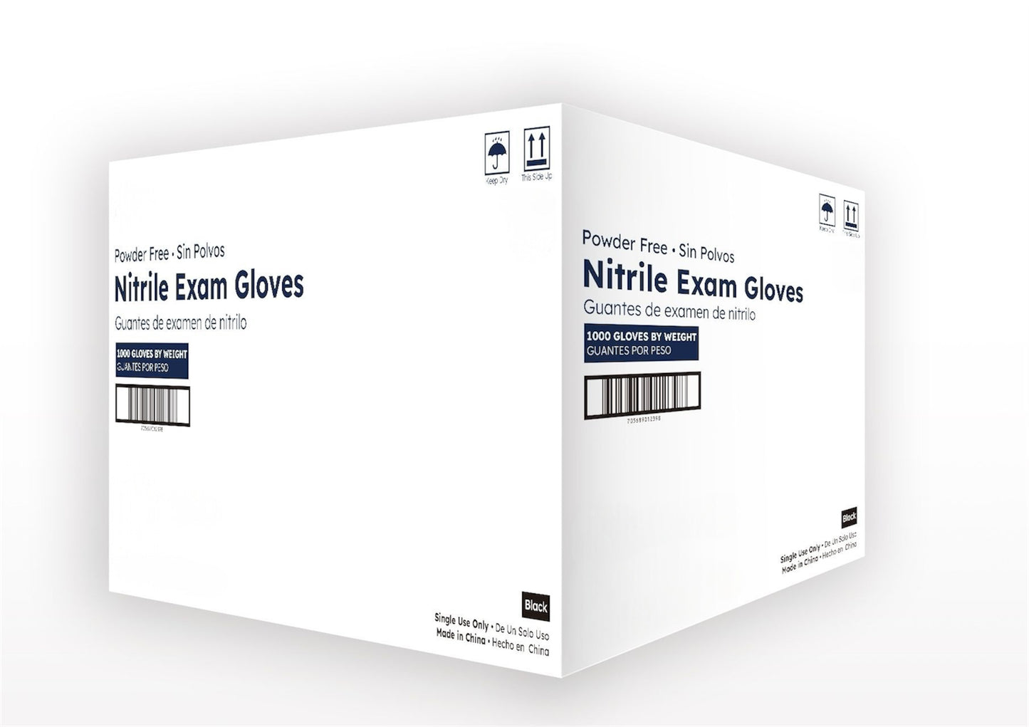 Box of 1000 Black Nitrile Chemo Exam 7 Mil Gloves – Powder-Free, Latex-Free, Heavy-Duty Protection