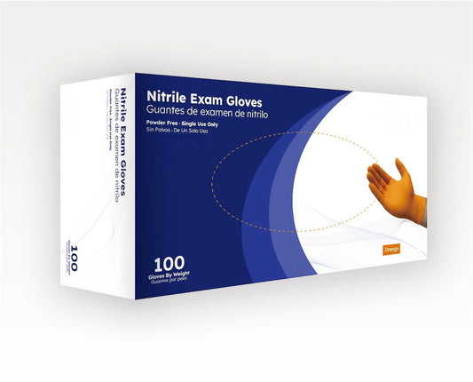 Orange Nitrile Chemo Exam Gloves 6 Mil – Heavy-Duty, Medical-Grade, Latex-Free, and Powder-Free for Maximum Protection.