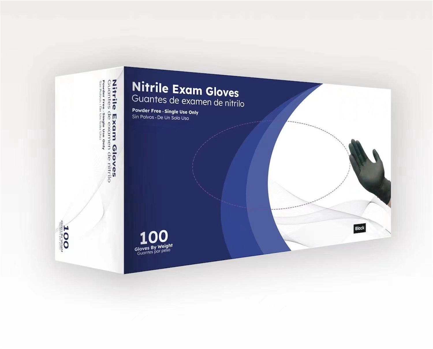 Black Nitrile Chemo Exam Gloves – 5.5 Mil, Latex-Free, Powder-Free, Medical-Grade, Puncture-Resistant.