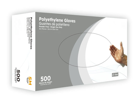 Polyethylene Powder-Free Gloves 0.5 Mil - Disposable, Lightweight, and Comfortable for Food Handling and General Use